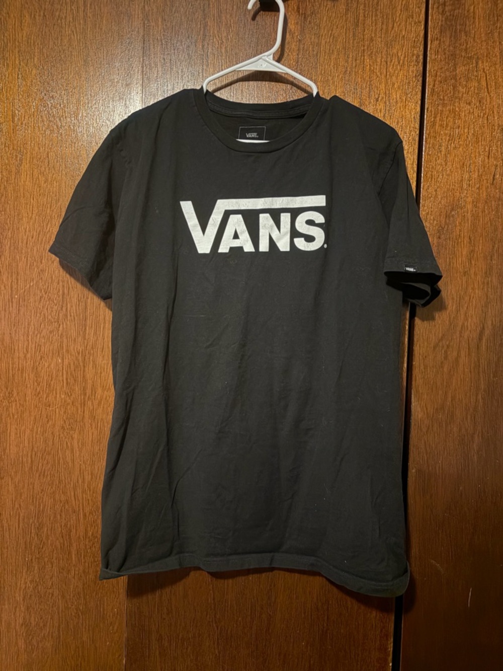 Vans Black Tee with White Logo